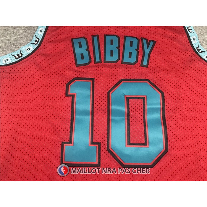 Maillot Memphis Grizzlies Mike Bibby NO 10 Mitchell & Ness 1998-99 Rouge